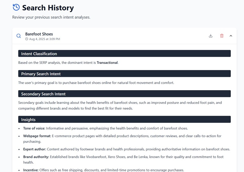 AI Insights Dashboard Screenshot