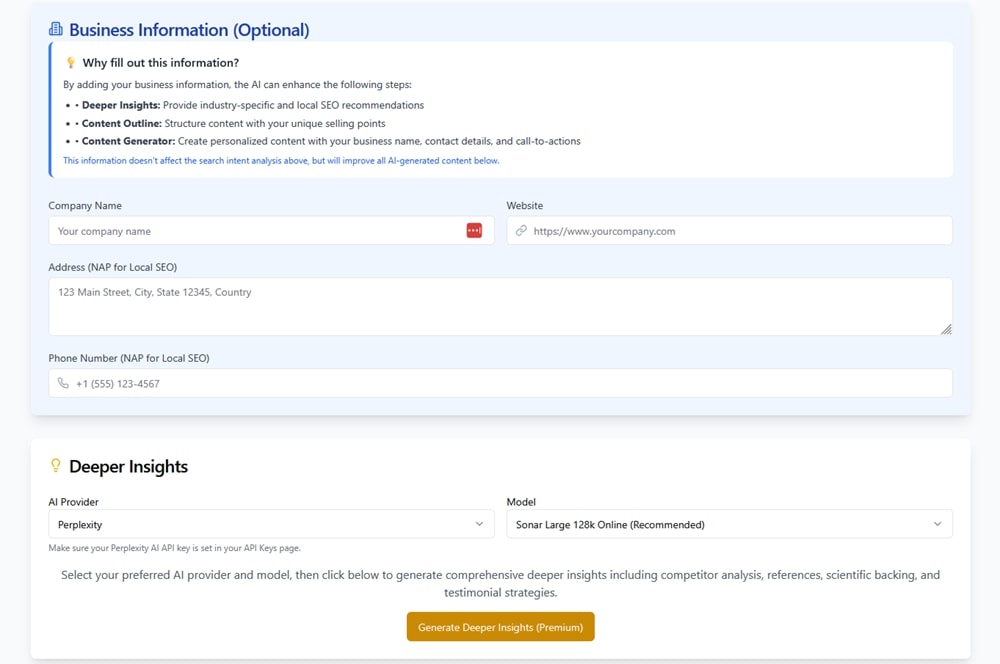 Meta & Intro Generator Screenshot